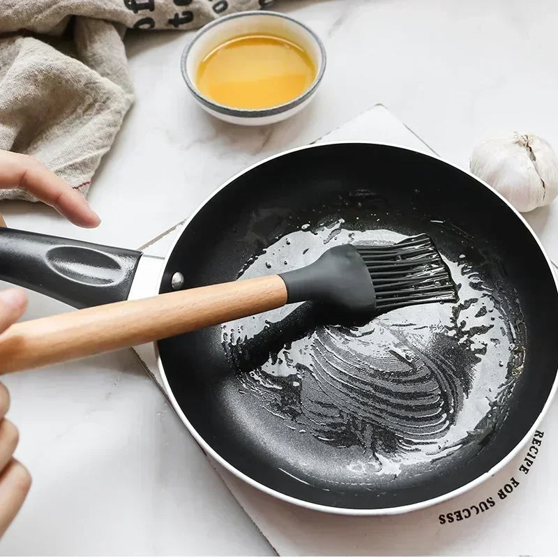 12-Piece Silicone Kitchen Utensil Set – Non-Stick Cooking Tools with Measuring Spoons
