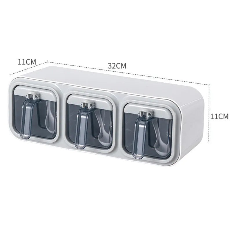 Wall Mounted Kitchen Seasoning Box – Condiment & Spice Storage Organiser