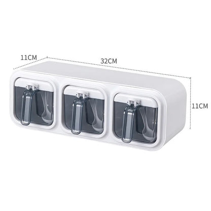 Wall Mounted Kitchen Seasoning Box – Condiment & Spice Storage Organiser