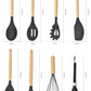 12-Piece Silicone Kitchen Utensil Set – Non-Stick Cooking Tools with Measuring Spoons